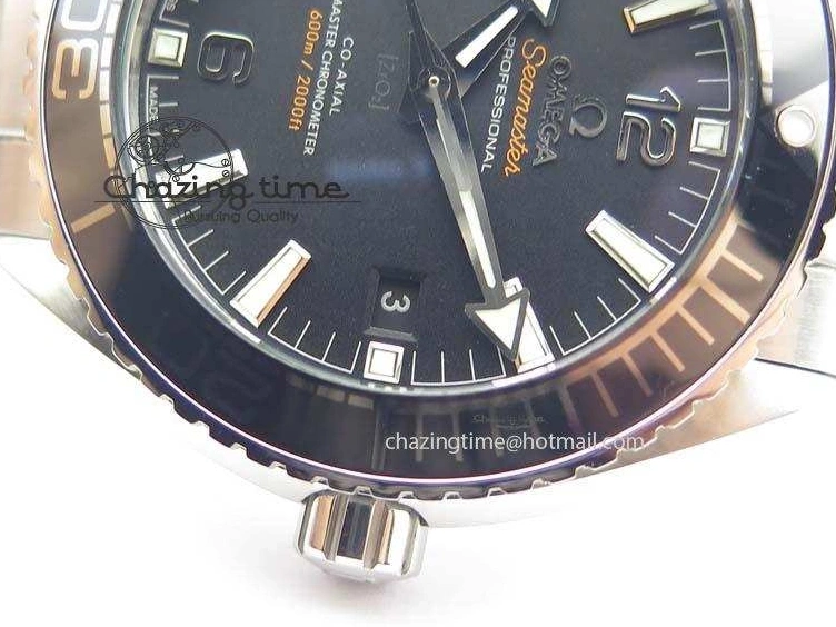 0710 Planet Ocean 2016 43.5mm SS Black Bezel BP 1:1 Best Edition Black Dial On SS Bracelet A GoodFit 8195